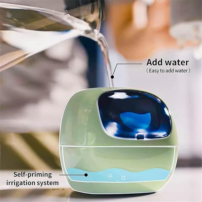 EMOKO smart pet planter robot with self-priming irrigation system and easy water addition