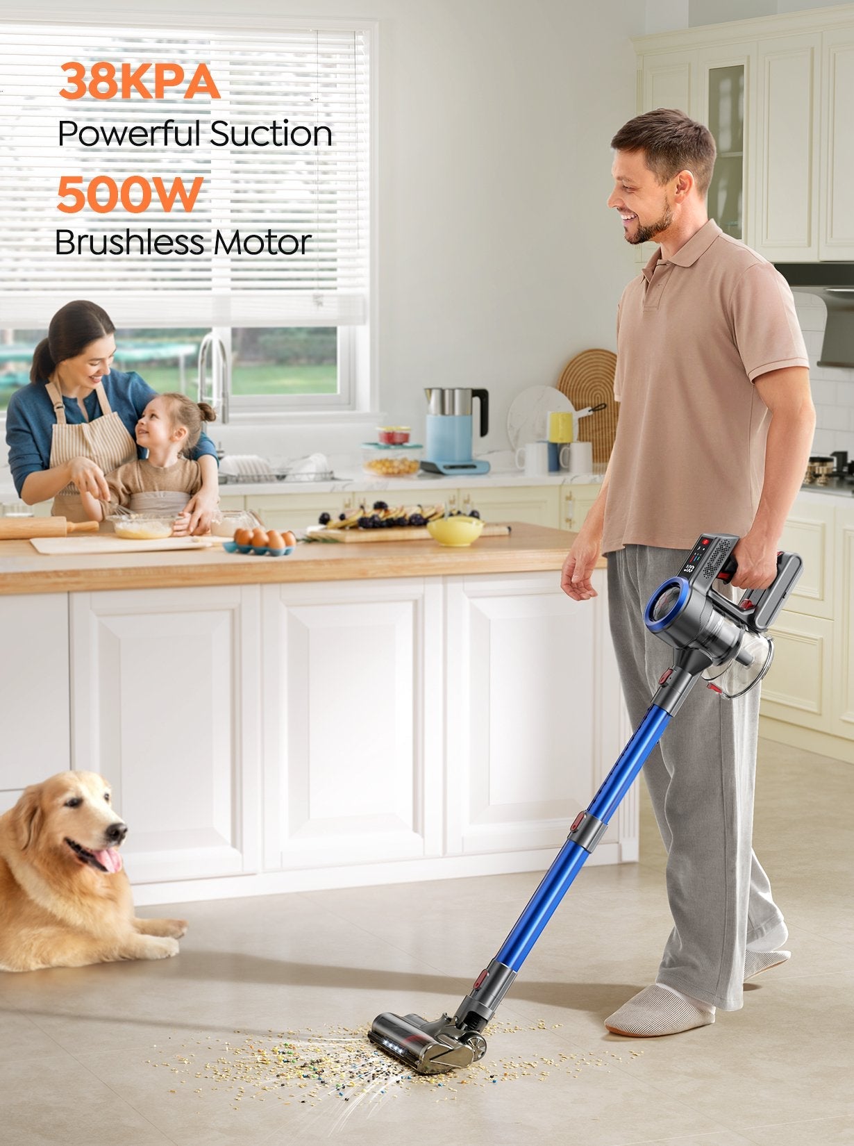 Buture JR700 Blue Cordless Vacuum Cleaner
