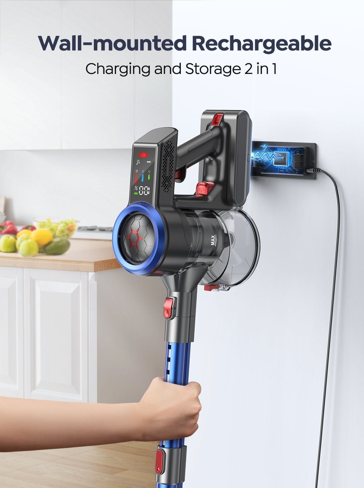 Buture JR700 Blue Cordless Vacuum Cleaner