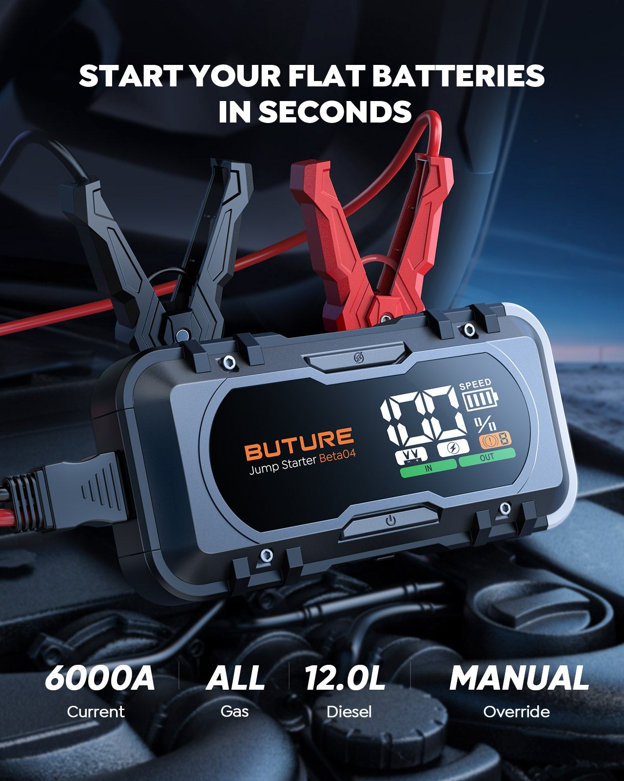 Buture Beta04 Car Jump Starter High-Power 6000A
