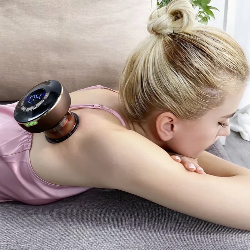 Achefly Adjustable Cordless Smart Electric Body Magnetics Guasha Relieve Fatigue Physiotherapy Scraping Heat Therapy Cupping
