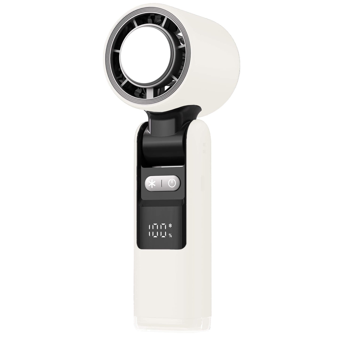 SMILESWAY portable USB cold fan in white with digital display and control buttons