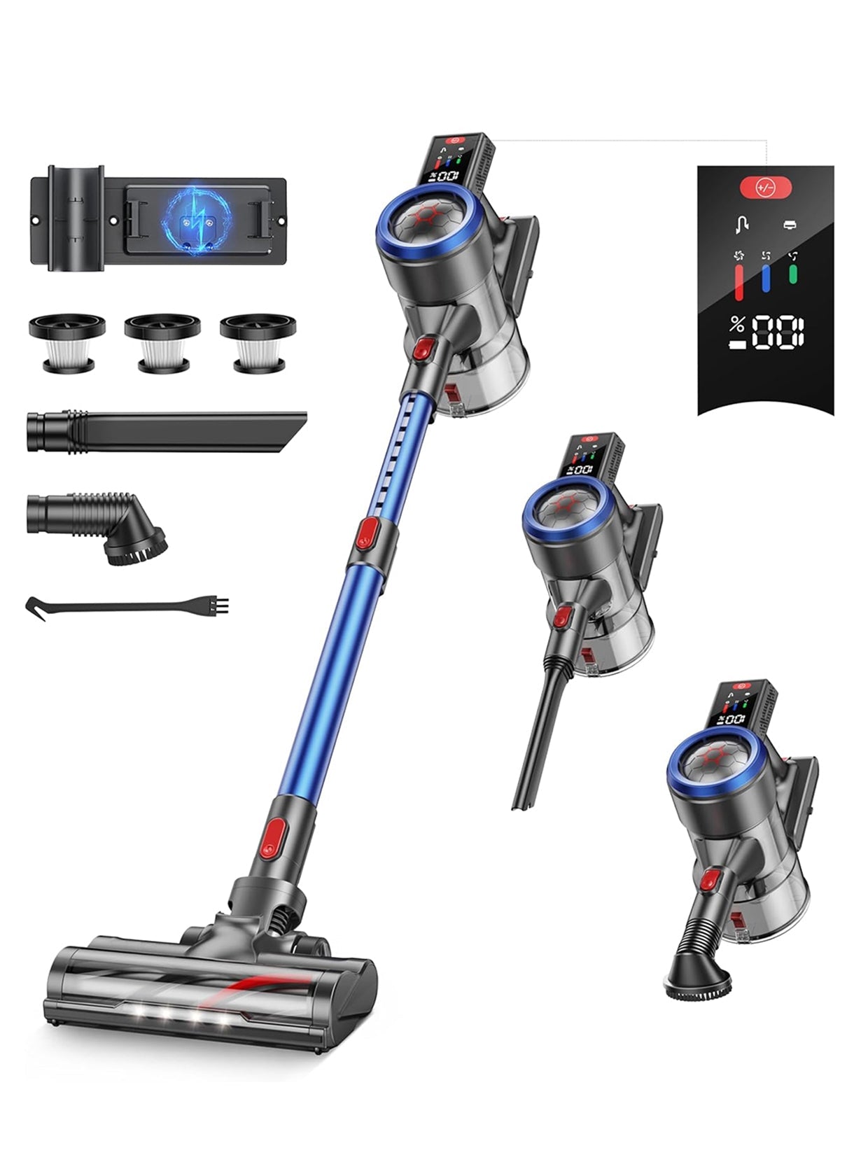 Buture JR700 Blue Cordless Vacuum Cleaner