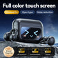 SMILESWAY clip on ear headphones wireless with full color touch screen and noise reduction