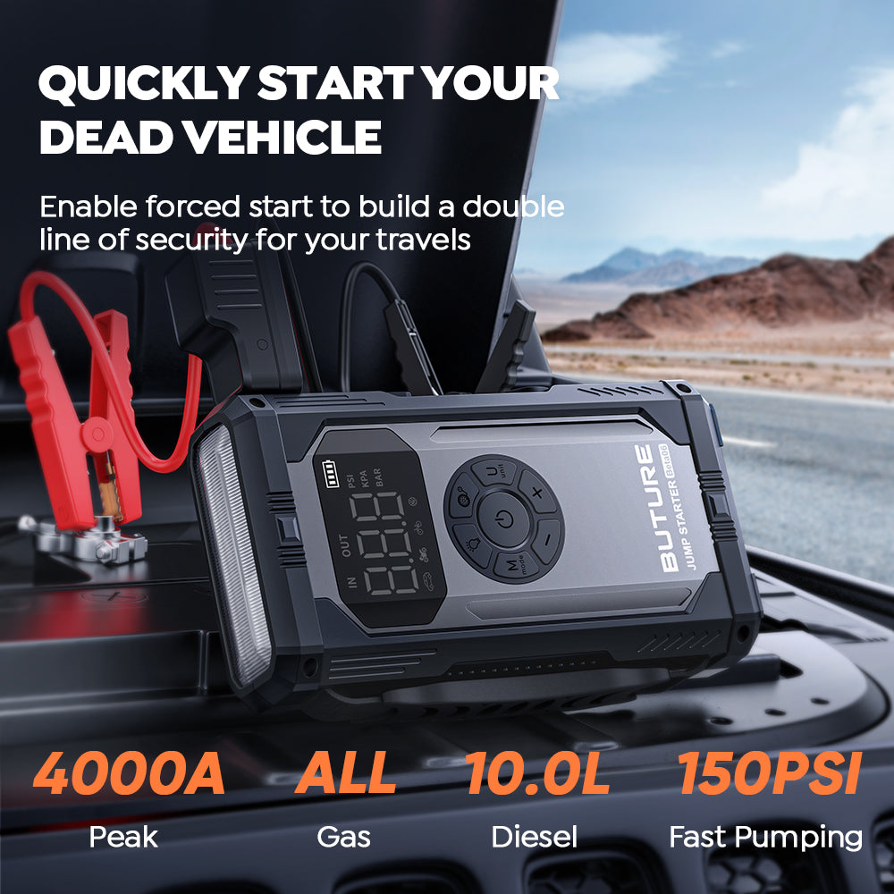 Buture Beta06 Car Jump Starter 4000A with Air Compressor