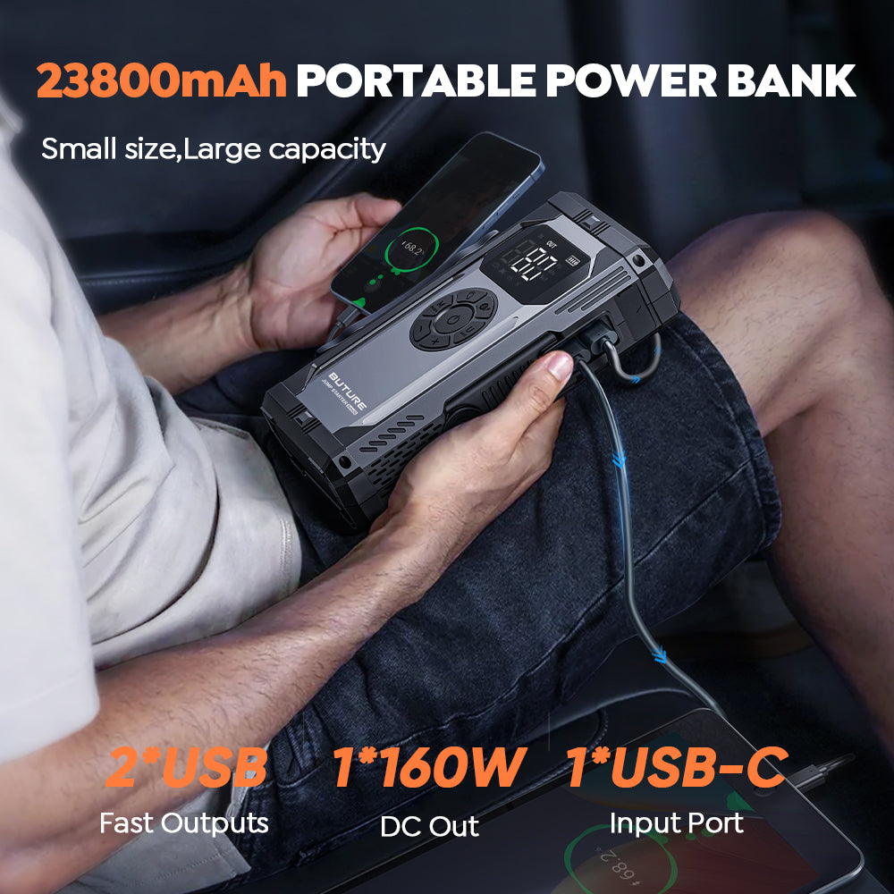 Buture Beta06 Car Jump Starter 4000A with Air Compressor