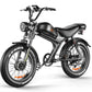 Emoko off-road fat tire electric bicycle in black with sturdy frame and large Kenda tires