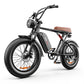 Emoko powerful electric commuter bike with fat tires and brown seat for urban riding