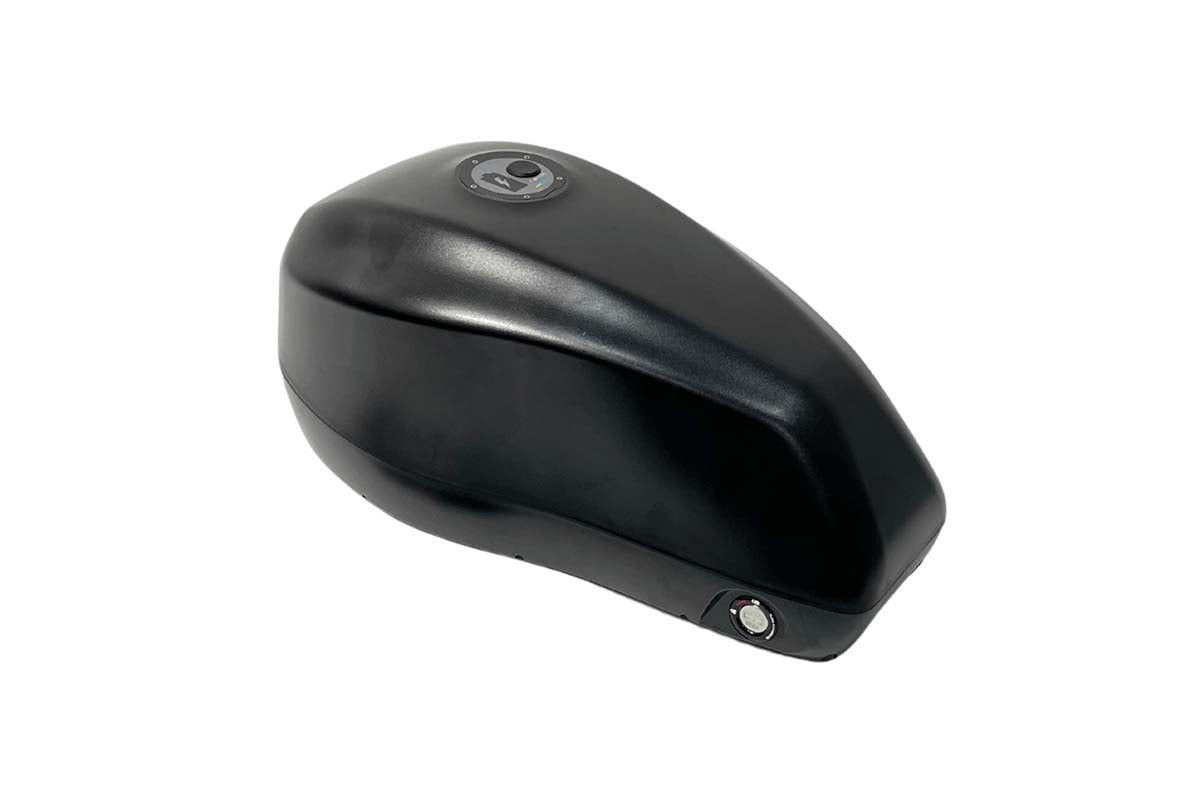 Emoko black 48V 20ah electric bike battery with sleek streamlined design