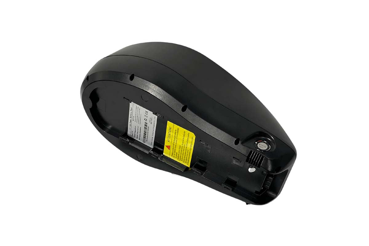 Emoko 48V 20ah electric bike battery black casing with warning and specification labels