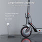 EMOKO long range commuter e scooter showing large battery charging with emphasis on fast 4 to 5 hour charge time