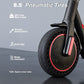 EMOKO long range commuter electric scooter front wheel with 8.5 inch pneumatic tire and shock absorption