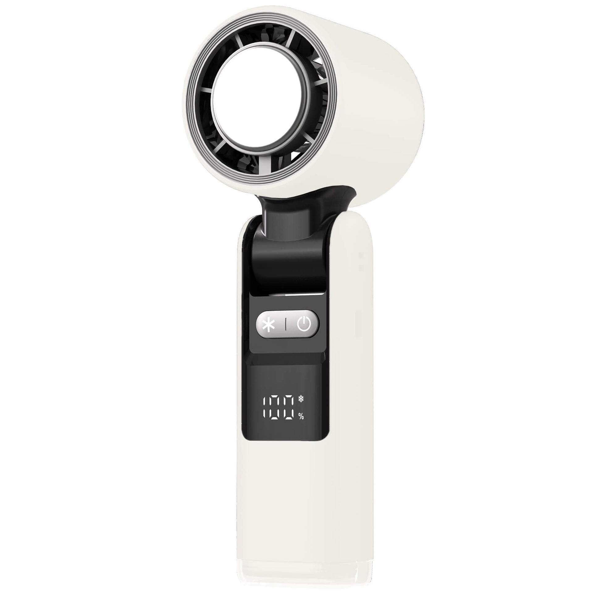SMILESWAY portable USB cold fan in white with digital display and control buttons