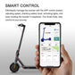 Emoko electric scooter with smart control app showing speed, battery, and location features